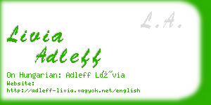 livia adleff business card